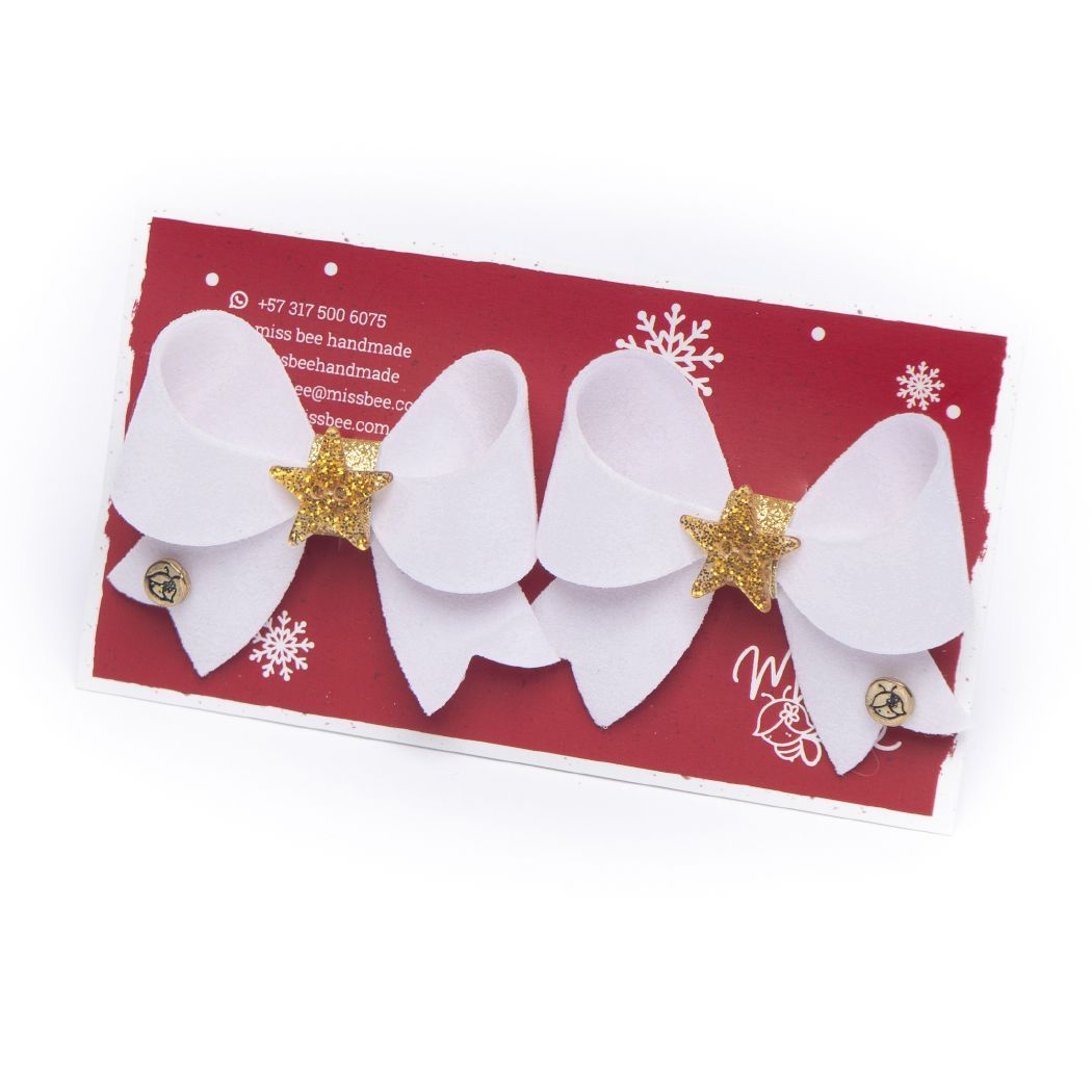 Candy Bow Christmas hair clip - Image 5
