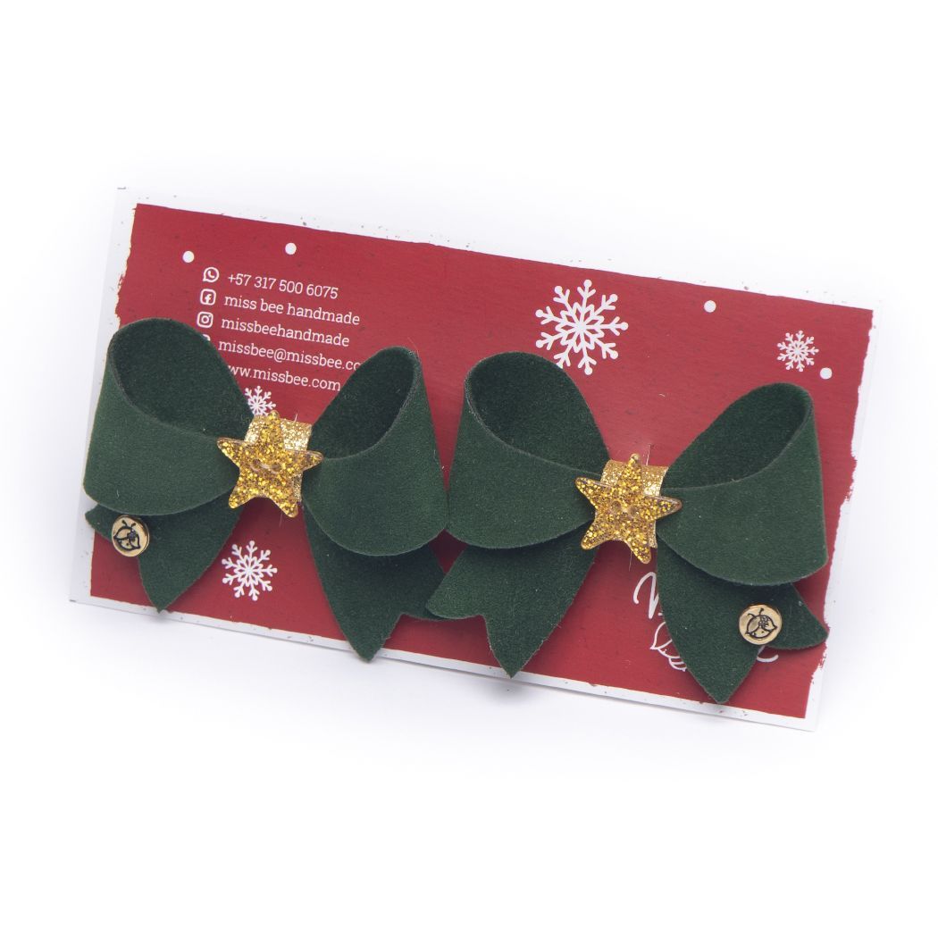 Candy Bow Christmas hair clip - Image 6